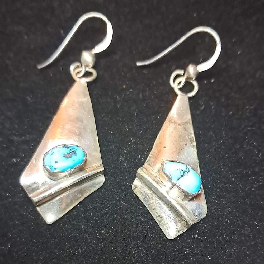 Navajo .925 & Turquoise Earrings